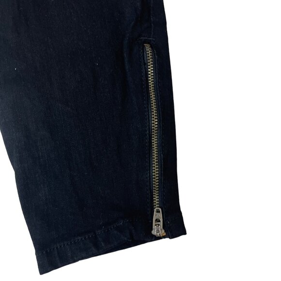 Bebe Women's Modern BlackJeans With Satimnless Steel Zippers Sz 26 - Picture 4 of 7